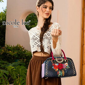 2025新作 数量限定 NICOLE LEE ニコールリー DCT17256 DREAM COMES TRUE BOSTON BAG ボストンバッグ ハンドバッグ ショルダーバッグ パステルカラー ビーガンレザー 30代 40代 20代 50代 フラワー クリスタルビーズ カラーストーン 花柄 ドリームキャッチャー フラワー