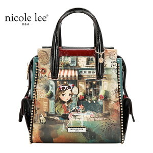 2026�V�� ���ʌ��� NICOLE LEE �j�R�[�����[ VF17661 VIRTUAL FRIEND SMALL CONVERTIBLE BACKPACK / HANDBAG ���f�B�[�X �u���E�� �����b�N�T�b�N �o�b�N�p�b�N �V�����_�[�o�b�O �r�[�K�����U�[ ���B�[�K�� 30�� 40