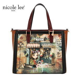 2026�V�� ���ʌ��� NICOLE LEE �j�R�[�����[ VF17605 VIRTUAL FRIEND TOTE BAG ���f�B�[�X �K�[���v�����g �g�[�g�o�b�O �n���h�o�b�O �u���E�� 2WAY �V�����_�[�o�b�O ���g���N���V�J�� �o�b�N �j�R�����[ 