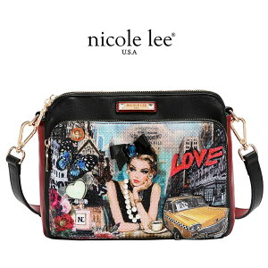 2026�V�� ���ʌ��� NICOLE LEE �j�R�[�����[ SI17010 SABINA IMAGINES CROSSBODY �j���[���[�N �V�����_�[�o�b�O �L���L���r�W���[ �ʋΒʊw �� �_�C�������h�J���[�X�g�[�� ��΃r�W���[ �~�j�o�b�O �|�[