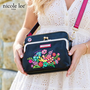 2026�V�� ���ʌ���INICOLE LEE �j�R�[�����[ KD17769 KEEP DREAMING ZIP AND KISSLOCK CROSSBODY ���f�B�[�X �G���K���g �J���t�� ���܂��� �V�����_�[�o�b�O �t�����[ �ԕ� �t���[���� �r�[�Y �r�W���[ 30�� 40