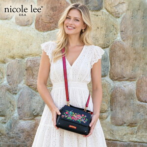 2026�V�� ���ʌ���INICOLE LEE �j�R�[�����[ KD17770 KEEP DREAMING HANDBAG ���f�B�[�X �G���K���g �J���t�� �n���h�o�b�O �V�����_�[�o�b�O �t�����[ �ԕ� �t���[���� �r�[�Y ��΃r�W���[ 30�� 40�� 20