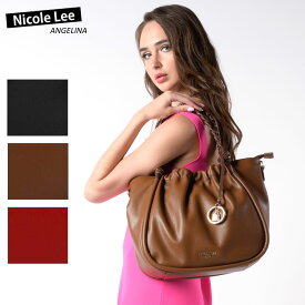 数量限定！NICOLE LEE ニコールリー P16271 レディース アンティーク シンプル メッシュ ハンドバッグ 編み込み ショルダー ビーガンレザー ヴィーガン 30代 40代 20代 ニコルリー SDGs サステナブル エコレザー 三つ編みハンドル 巾着 ママ　50代 60代 軽い 軽量