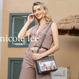 数量限定 NICOLE LEE ニコールリー LNO17067 LADIES NIGHT OUT CROSSBODY レディース ミニバッグ ショルダー ポーチ 海外ブランド バック ニコルリー カラーストーン スタッズ クール かっこいい クリスマス レオパード柄 ビジュー キラキララメ フラワービーズ　正規品