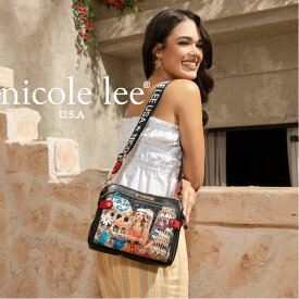 2025　数量限定 NICOLE LEE ニコールリー MTI17218 MARTHA TRAVELS ITALY レディース クロスボディ ショルダーバッグ ビーガンレザー ヴィーガン 30代 40代 20代 フラワービーズ オーロラスパンコール インスタ プレゼント 贈り物 旅行 イタリア 花柄 ミニバッグ ポシェット