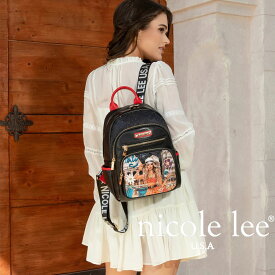 2025 数量限定！NICOLE LEE ニコールリー MTI17222 MARTHA TRAVELS ITALY レディース リュック ビーガンレザー ヴィーガン 春夏秋冬 ニコルリー 20代 30代 40代 50代 60代 大きめ バックパック 旅行 マザーズバッグ フラワービーズ クリスタル カラーストーン イタリア