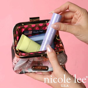 2025新作 数量限定 NICOLE LEE ニコールリー CP6623 レディース がま口 コスメ ポーチ ミニバッグ リップ 春夏秋冬 ビーガンレザー 人気 30代 40代 20代 SDGs ボックス付き クリスマスプレゼント ミニ