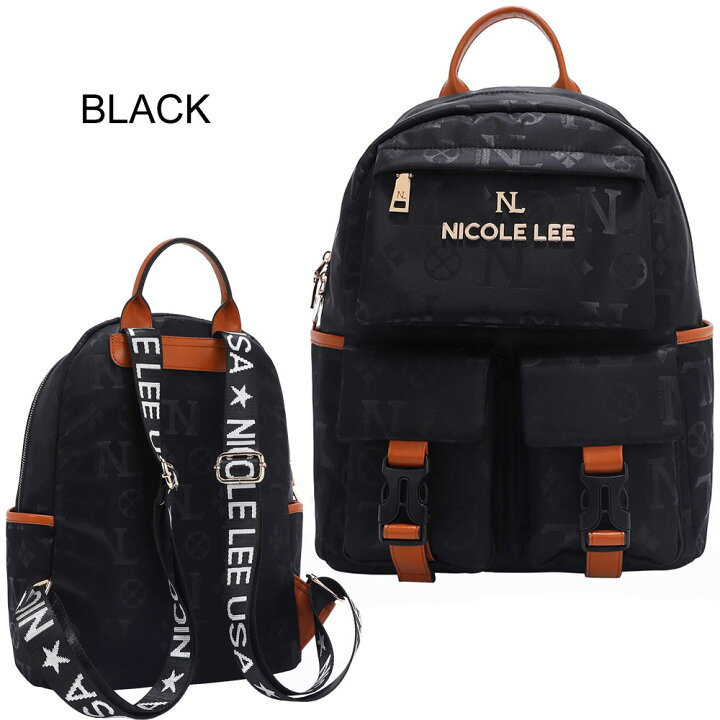 Nicole Lee Orange Monogram Backpack Monogram Logo Boston Bag Brings Sleek Nylon Style. – Nicole  main image 2