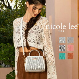 2025新作 数量限定 NICOLE LEE ニコールリー LSR17285 GRACIE DOME SATCHEL ミニハンドバッグ ショルダー スクエアバッグ レディース 30代 40代 20代 インスタ プレゼント 通勤通学 フラワーレーザーカット 宝石ビジュー カラーストーン フローラル エレガント ミニボストン