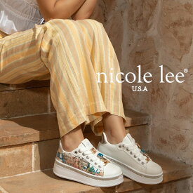 2025新作 数量限定 NICOLE LEE ニコールリー TS23105 FASHION BLING STONE SNEAKERSS レディース ラグジュアリー フラワー ブリンストーン スニーカー 宝石ビジュー ニコルリー 靴 日本正規品 ラインストーン 花柄 プラットフォーム フローラル クラシック ハート オトナ