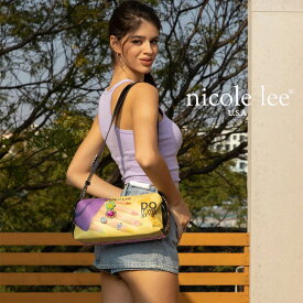 2025新作 数量限定 NICOLE LEE ニコールリー NP17249 NAIL POLISH ネイルポリッシュ ショルダーバッグ パステルカラー ビーガンレザー 30代 40代 20代 50代 通勤通学 宝石ビジュー 指輪 カラーストーン ギンガムチェック フラワー にこちゃん 小さめサイズ ネイルアート