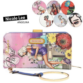 数量限定 NICOLE LEE ニコールリー PRT6700 TRAVEL IN FASHION ROMANCE IN PARISレディース ラウンドファスナー 長財布 フラワー カード入れ さいふ ビーガンレザー ヴィーガン RFIDブロッキング機能 30代 40代 20代SDGSサスティナブル エコ 花柄