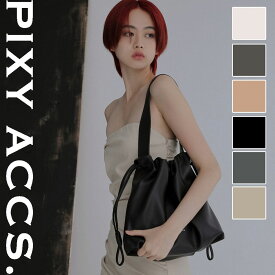 保証付 返品OK 日本正規代理店 2024 PIXY ACCS. ピクシーアックス GR230010 レディース リッチ ロゴ 巾着 ドローコード ショルダーバッグ ハンドバッグ トートバッグ ビジネス エレガント 通勤通学 レザー 人気 20代 30代 40代 50代 60代 台湾 Lullaby 拉攏小包 GRN-RE