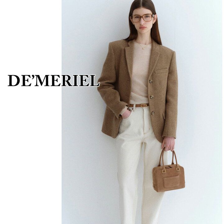 保証付 返品OK 日本 正規品 日本未入荷ブランド DE MERIEL ドゥメリエル Cayley Boston Bag Small スエード レザー ミニボストン ハンドバッグ ミニバッグ ヴィンテージ ショルダー30代 40代 50代 60代 レトロクラシック かばん 通勤通学 入園 入学 本革