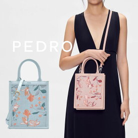 保証付 返品OK 日本 正規品 日本未入荷ブランド PEDRO ペドロ PW2-45210033 レディース Nica Canvas Tote Bag キャンバス フラワー 刺繍 2WAY ミニ トートバッグ 小さめ 通勤通学 海外旅行 スクエア ビーガンレザー 人気 20代 30代 40代 50代 60代 インスタグラム