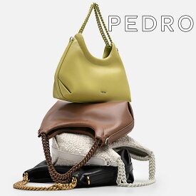 保証付 返品OK 日本 正規品 日本未入荷ブランド PEDRO ペドロ PW2-55060024 レディース Naomie Handbag チェーンショルダー ハンドバッグ ポーチ付き 2WAY トートバッグ 通勤通学 海外旅行 スクエア ビーガンレザー 人気 20代 30代 40代 50代 60代 インスタグラム