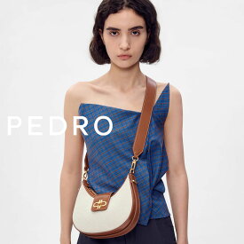保証付 返品OK 日本 正規品 日本未入荷ブランド PEDRO ペドロ PW2-36610008 レディース Icon Turn-Lock Shoulder Bag 通勤通学 2WAY カーフレザー人気 20代 30代 40代 50代 60代 シンガポール インスタ ショルダーバッグ シンプル 鞄 バイカラー モノグラムロゴ