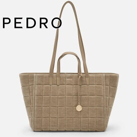 保証付 返品OK 日本　正規品 2026 日本未入荷ブランド PEDRO ペドロ PW2-45210036 ロゴ Lucia Tote Bag コーデュロイ トートバッグ ショルダー ハンドバッグ 人気 30代 40代 50代 60代 エレガンス クラシック かばん 入学 入園 卒業 卒園 クラシカル 通勤通学 大きめ
