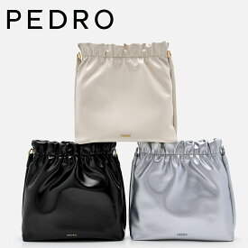 保証付 返品OK 日本　正規品 2026 日本未入荷ブランド PEDRO ペドロ PW2-75060105 ロゴ Cami Shoulder Bag キャミ ショルダーバッグ ハンドバッグ エレガント 巾着バッグ バケットバッグ 人気 30代 40代 50代 60代 レトロクラシック かばん 台形型 入園 入学 卒園 卒業