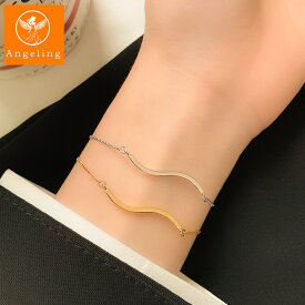 【最大40%オフクーポン★お買い物マラソン】 ウネリブレスレット レディース ステンレス 金属アレルギー対応 ハワジュ イエローゴールドカラー ツイスト ライン シンプルコーデ 大人かわいい 大人カジュアル プレゼント テラグラティア
