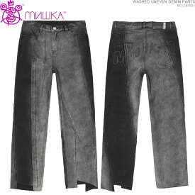 クーポン配布中/ MISHKA デニムパンツ ミシカ ジーンズ WASHED UNEVEN DENIM PANTS ストリート/