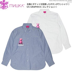 ミシカ カジュアルシャツ mishka ボタンダウンシャツ シャツ KIDS PREFER MISHKA BD SHIRT/