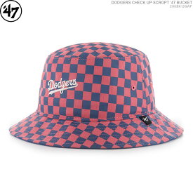 47 ハット ドジャース バケットハット チェック柄 メンズ フォーティーセブン ブランド DODGERS CHECK UP SCROPT '47 BUCKET/