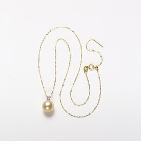 DARA 18Kゴールド 10-11mm 南洋ゴールデンパール 海水パール ファッション ペンダントネックレス