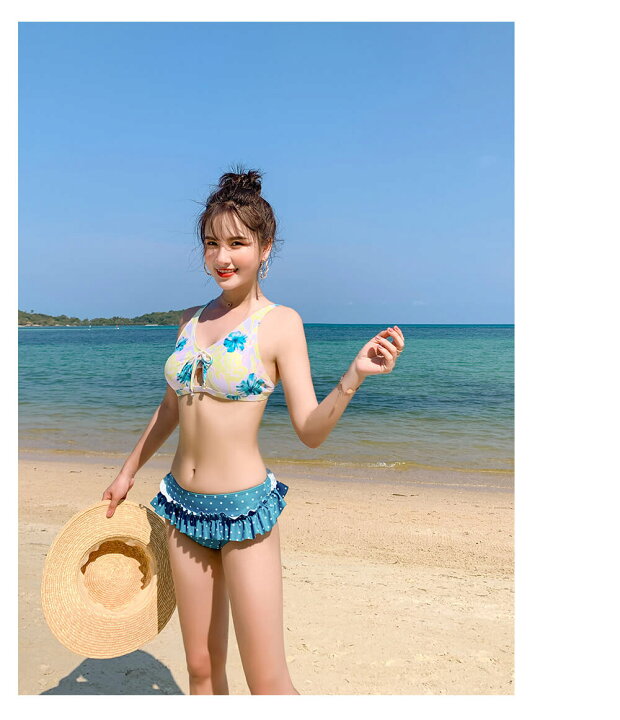 楽天市場】水着 レディース ビキニ アウター付 上下3点セット ノン  