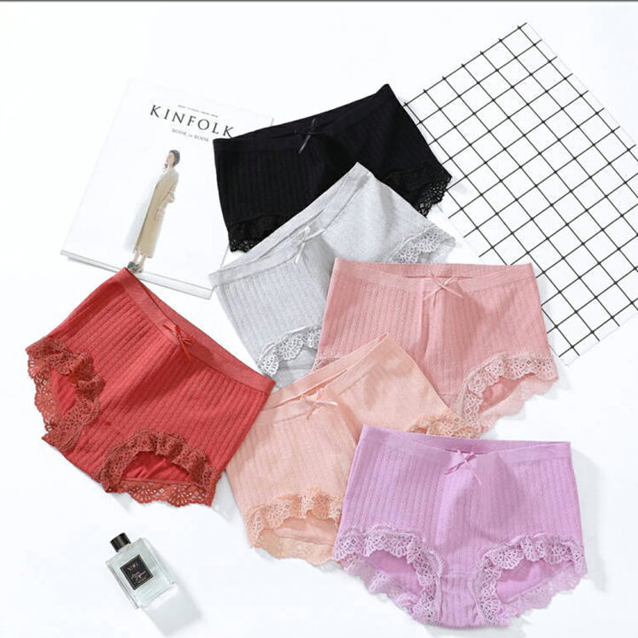 楽天市場 ショーツ レディース 下着 ハイウエスト 抗菌 消臭 フリーサイズ コットン100 ショーツ レース 苦しくない 下腹 ヒップ 温め あったたか 気持ちいい 足ぐりレース 6カラー 6枚セット おしゃれ お腹あったか 柔らか 履き心地 肌に優しい メール便y エンジェル
