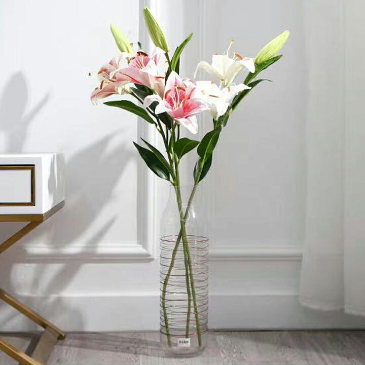 楽天市場 造花 アートフラワー 枯れない 百合 お供え ユリ カサブランカ シルクフラワー 白 黄色 ピンク ペットにも安心 冠婚葬祭 花束 花言葉 純粋 無垢 贈り物 精巧 繊細 綺麗 北欧雑貨 インテリア雑貨 おしゃれ 花 北欧 メール便y エンジェルルナ Angel Luna