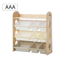 DA おもちゃ収納4段ラック 子ども用家具 天然木 宅配便RSL