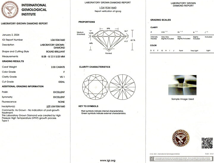 楽天市場】LGD ラボグロウンダイヤモンド ルース (2.03ct F-VS1- 3EX  