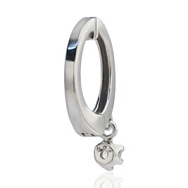 【30日まで!クーポンご利用で全品5%OFF♪】ピアスみたいなイヤリングK14WGダイヤモンドピアリング(0.08ct)H&Cぶらさがり