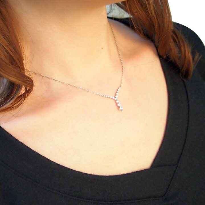 楽天市場】Pt900/Pt850プラチナダイヤモンドネックレス(0.50ct)鑑別  