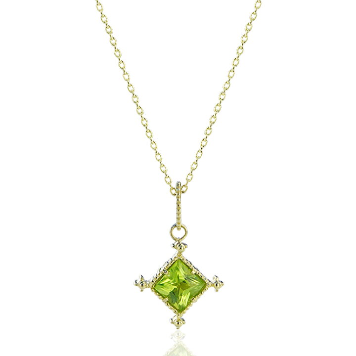 楽天市場】K18ペリドット2wayプチネックレス(0.03ct) : アンジェラ 