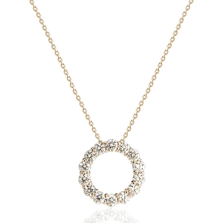 楽天市場】[K18WG][K18][K18PG]ダイヤモンドペンダントネックレス(1.00  