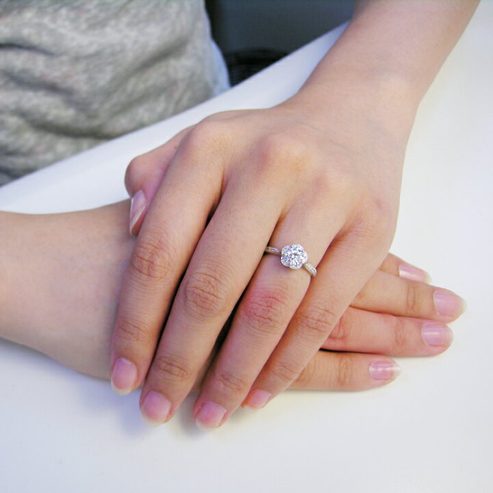 楽天市場】Pt900プラチナダイヤモンドリング空枠(0.3〜1.0ct用)リング  