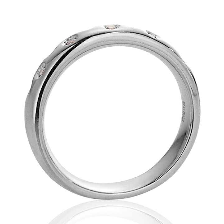 楽天市場】K18WGピンクダイヤモンドドットリング(D 0.09ct  