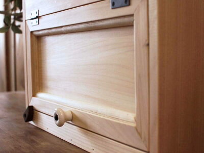 ポスト横型無塗装白木37×14×36cm自作オリジナルポストカントリーMAILBOX郵便受け木製ひのきハンドメイドオーダーメイド