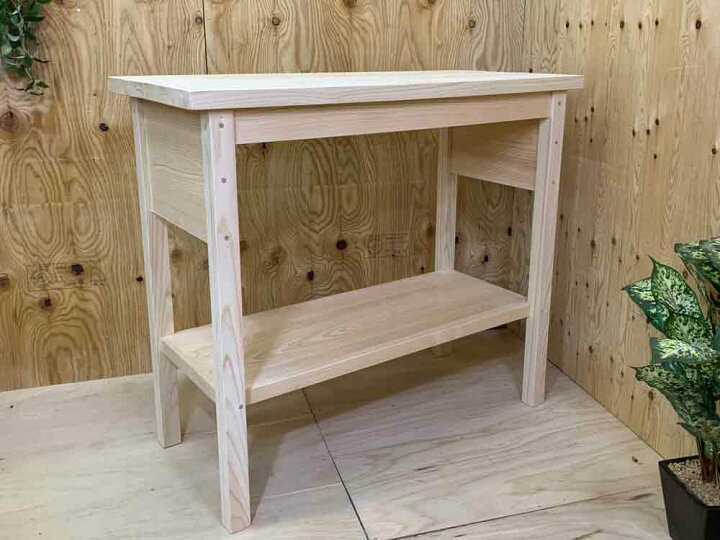 楽天市場】【期間限定10％OFF】カウンターテーブル 下棚あり 無塗装  