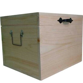 カントリーボックス ふた付き 収納箱 無塗装白木 35×30×27cm 木製 ひのき ハンドメイド オーダーメイド