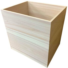カントリーウッドボックス 収納箱 無塗装白木 44×35×45cm 木製 ひのき ハンドメイド オーダーメイド