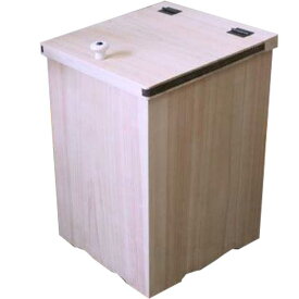 ミニダストボックス 無塗装白木 w23d23h35cm 背板なし ふた付き 木製 ひのき ハンドメイド オーダーメイド