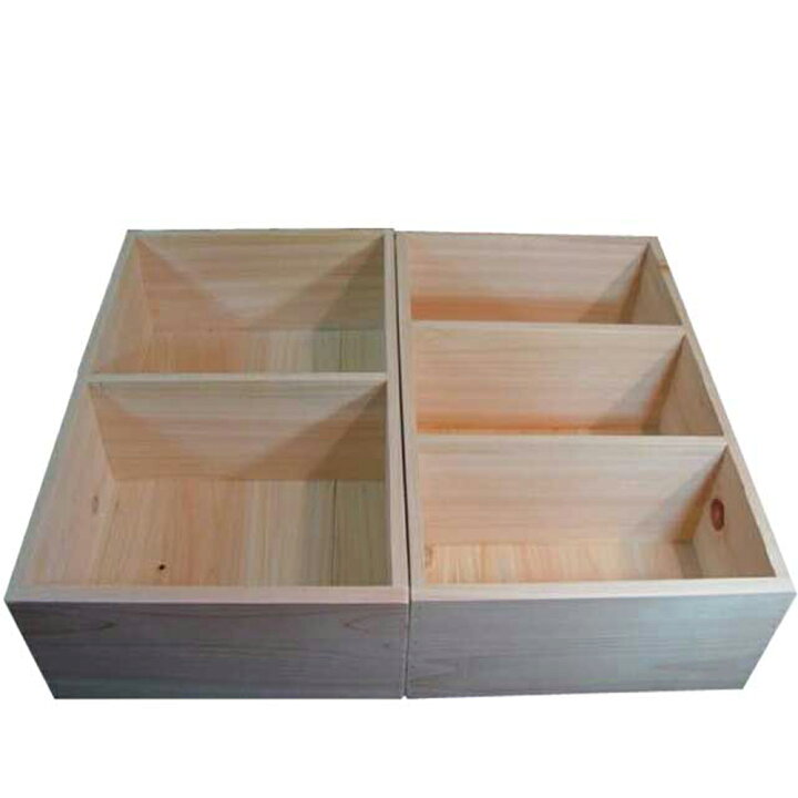 楽天市場】木箱 収納箱 ウッドボックス 2個セット 仕切り箱 30.5×50 