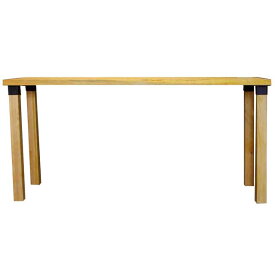 カウンターテーブル アイアンレッグジョイント ナチュラル w150d50h70cm 組み立て式 木製 ひのき ハンドメイド オーダーメイド