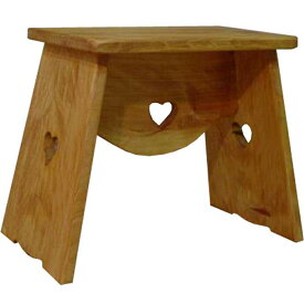 ステップ台 踏み台 ハート ナチュラル 42×24×31cm 木製 ひのき ハンドメイド オーダーメイド