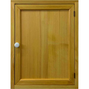 ミラーキャビネット 内側ミラー ナチュラル 35×12.5×45cm 木製扉 下段可動棚 木製 ひのき ハンドメイド オーダーメイド