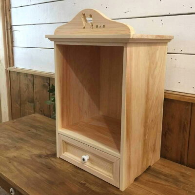 ペットのお仏壇柴犬くり抜きボード名前入り扉無し白つまみ引き出し34x27x47cm無塗装白木木製ひのきハンドメイドオーダーメイド