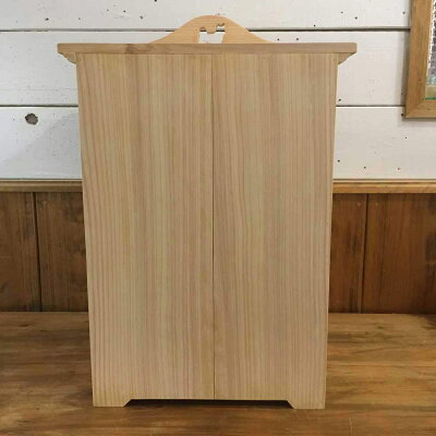 ペットのお仏壇柴犬くり抜きボード名前入り扉無し白つまみ引き出し34x27x47cm無塗装白木木製ひのきハンドメイドオーダーメイド